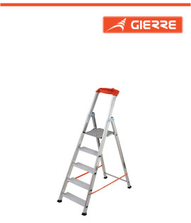 Алуминиева домакинска стълба GIERRE 4+1 стъпала